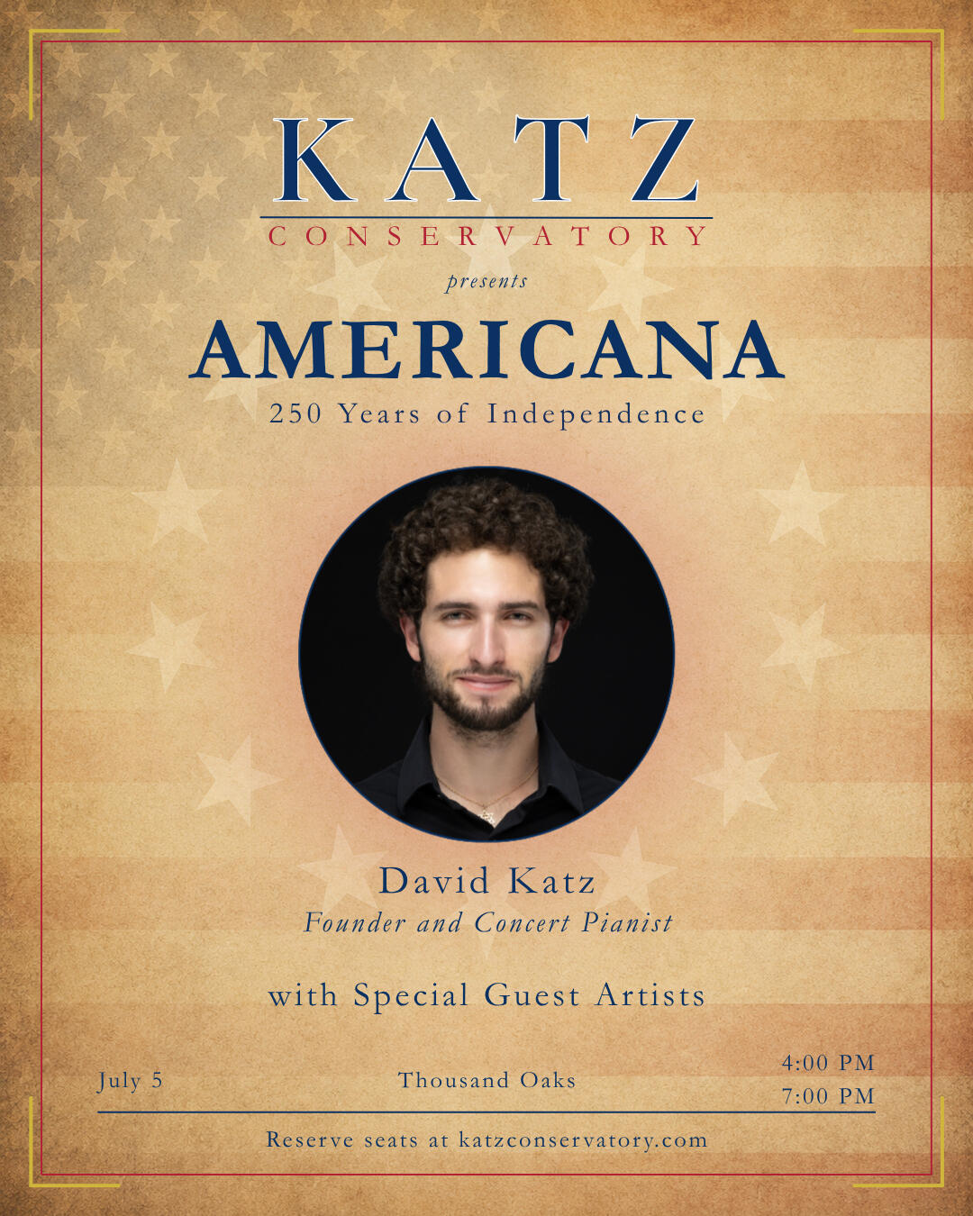 Katz Conservatory Americana concert poster